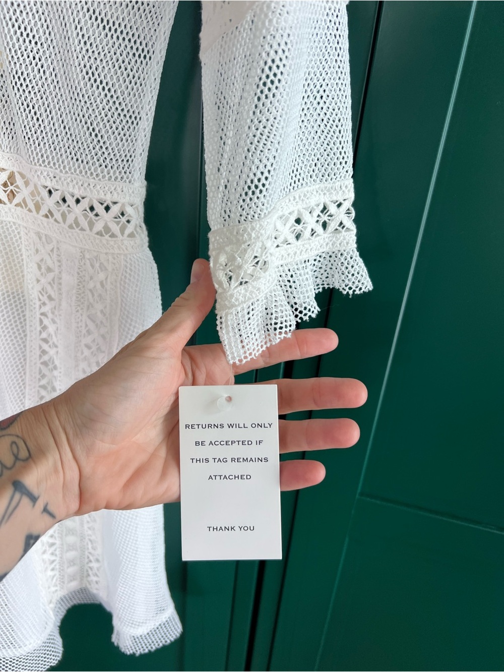 NWT For Love & Lemons Victorian Tulle Mini Dress in White Edwardian Small - Picture 5 of 8
